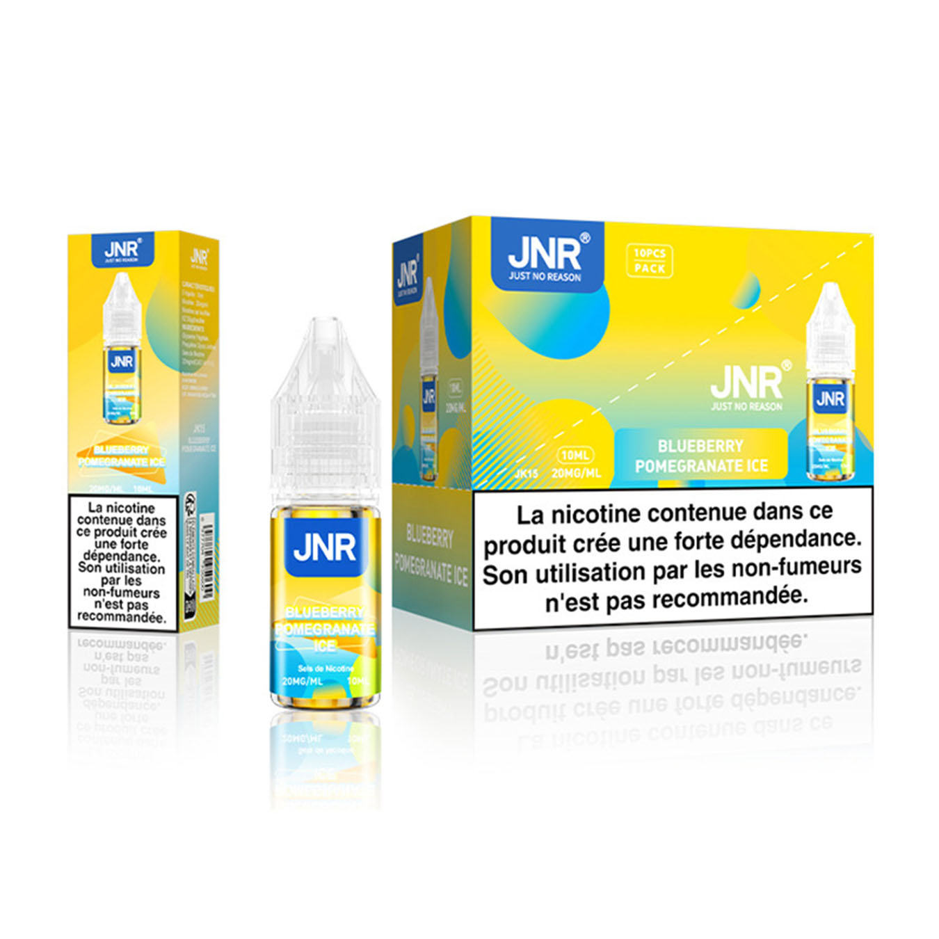 JNR 10 ml - E-Liquide x10 - Blueberry Pomegranate Ice