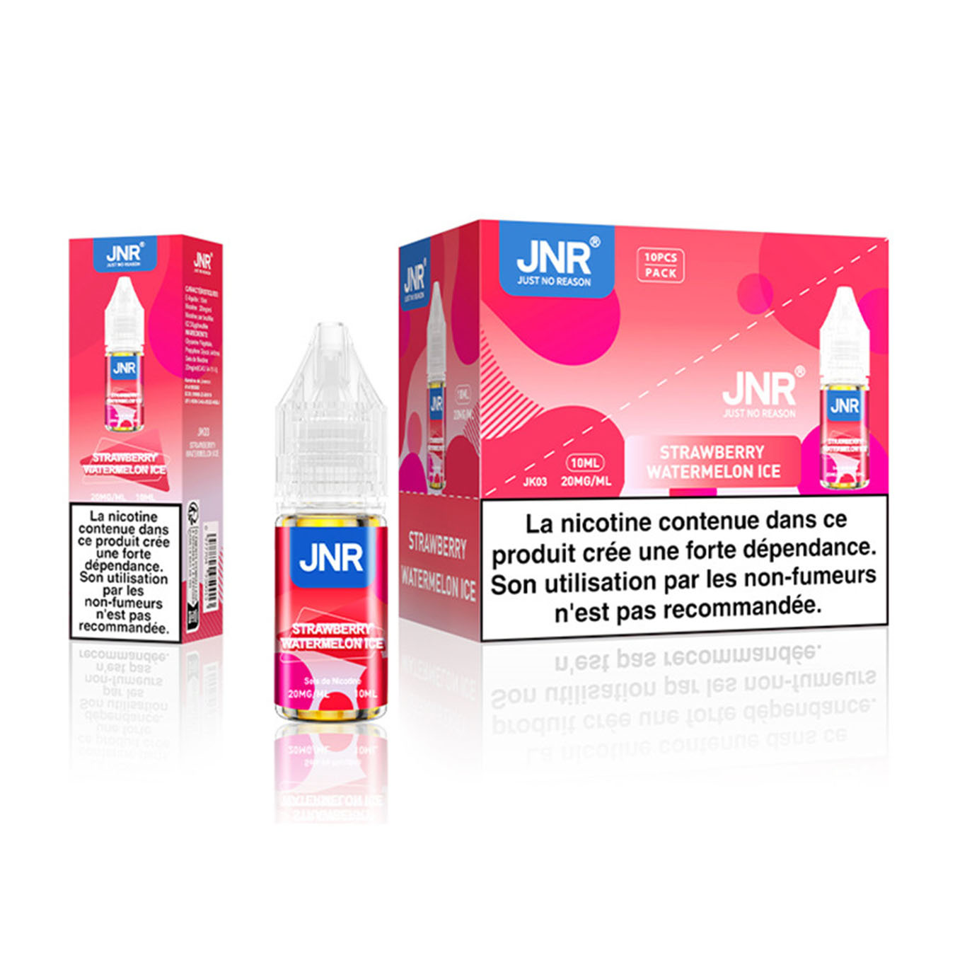 JNR 10 ml - E-Liquide x10 - Strawberry Watermelon Ice