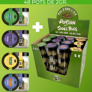 Offre 48 pots 2gr + 1 Présentoir de vente - Bundle Kit - CBD Small Bud