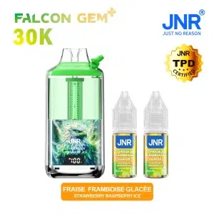 JNR - Falcon 30K Gem+ - Cartouche x 5 - Strawberry Raspberry Ice