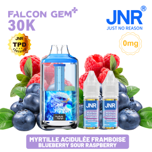 JNR - Falcon 30K Gem+ - Cartouche x 5 - Blueberry Sour Raspberry - 0mg
